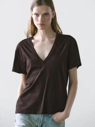 Flowing V-Neck T-Shirt