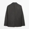 Herringbone Wool Blend Blazer Herringbone Wool Blend Blazer