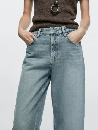 High-Waist Barrel Fit Jeans