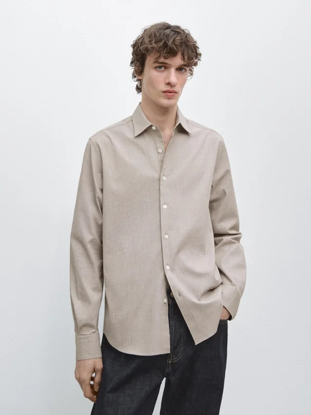 Houndstooth Cotton Blend Shirt Houndstooth Cotton Blend Shirt