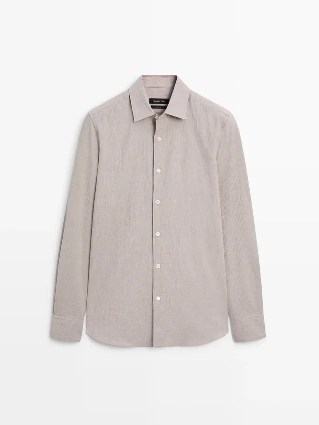 Houndstooth Cotton Blend Shirt Houndstooth Cotton Blend Shirt