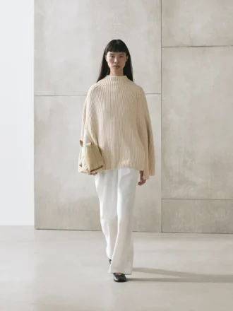 Knit Cape with Slit Details