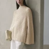 Knit Cape with Slit Details