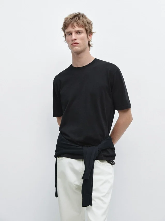 Knit Cotton T-Shirt Knit Cotton T-Shirt