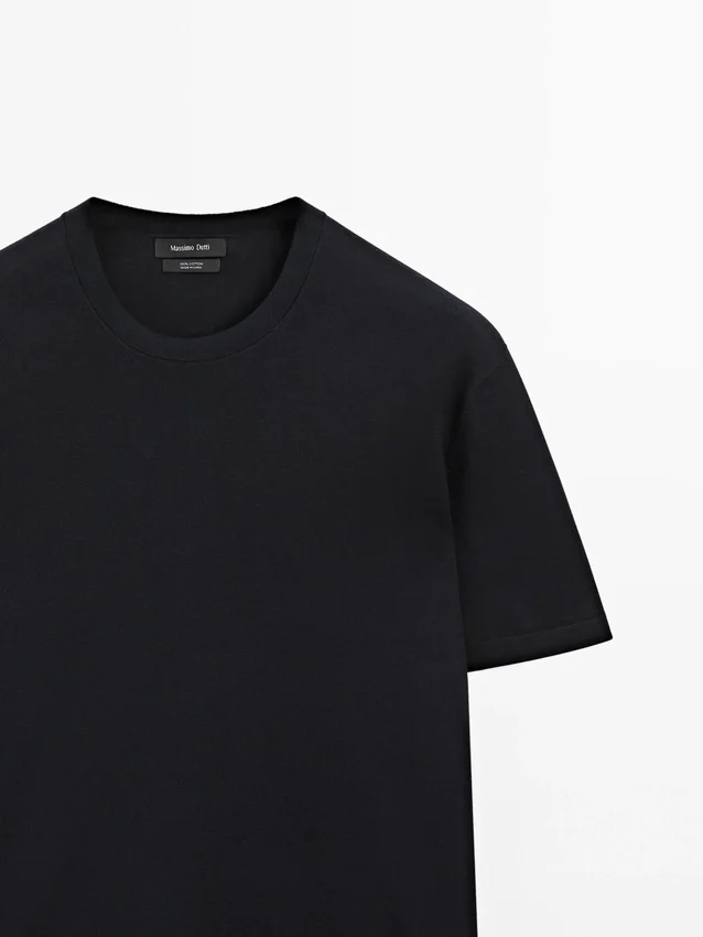 Knit Cotton T-Shirt Knit Cotton T-Shirt