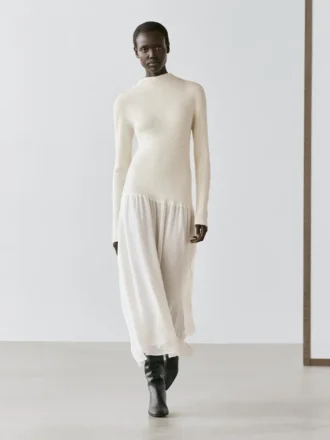 Knit Dress with Matching Detail