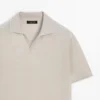 Knit V-Neck Polo Shirt Knit V-Neck Polo Shirt