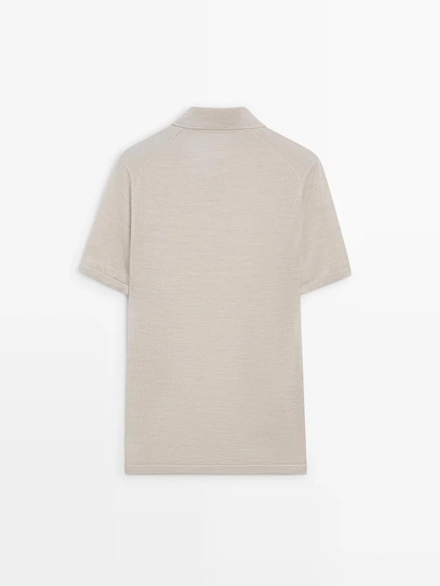 Knit V-Neck Polo Shirt Knit V-Neck Polo Shirt