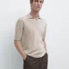 Knit V-Neck Polo Shirt Knit V-Neck Polo Shirt