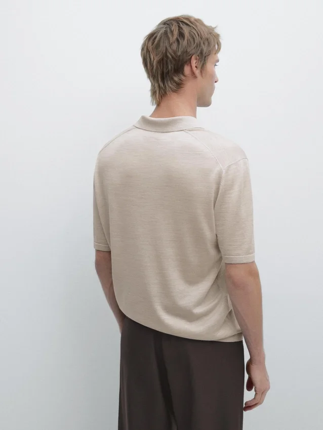 Knit V-Neck Polo Shirt Knit V-Neck Polo Shirt