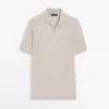 Knit V-Neck Polo Shirt Knit V-Neck Polo Shirt