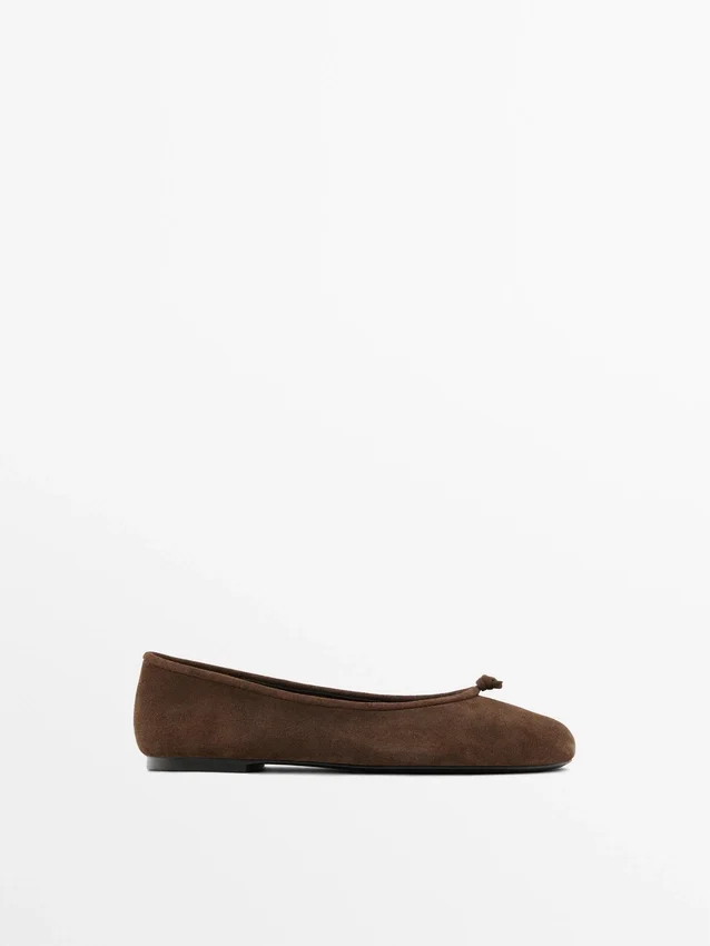 Leather Ballet Flats with Knot Leather Ballet Flats with Knot