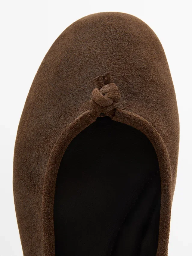 Leather Ballet Flats with Knot Leather Ballet Flats with Knot