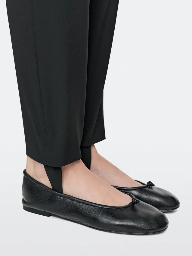 Leather Ballet Flats with Knot Leather Ballet Flats with Knot