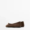 Leather Ballet Flats with Knot Leather Ballet Flats with Knot