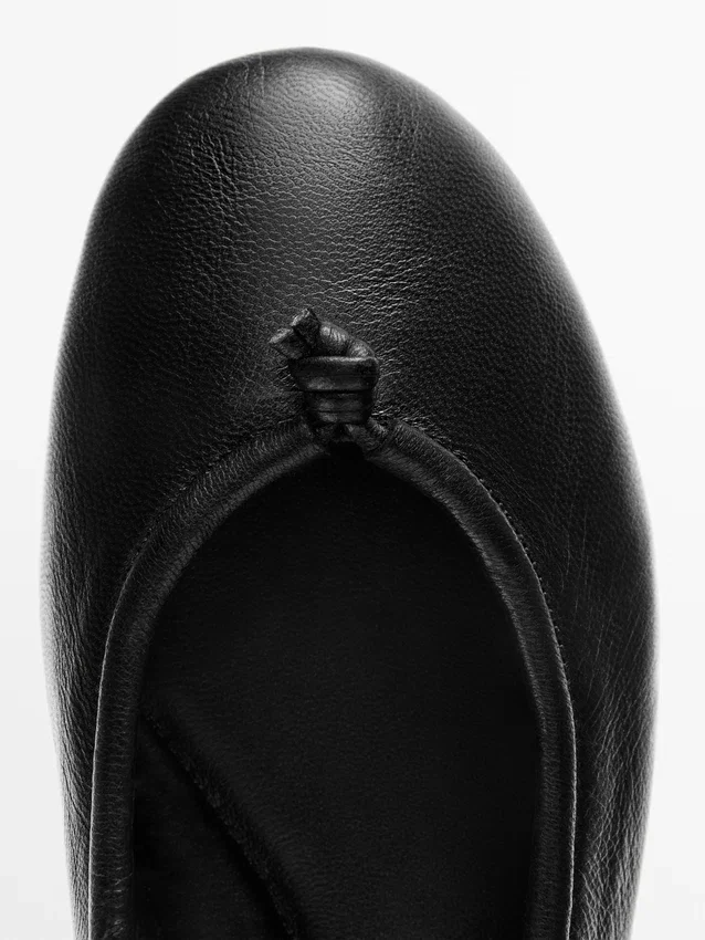 Leather Ballet Flats with Knot Leather Ballet Flats with Knot