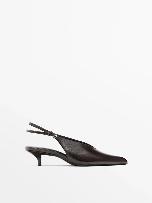 Leather High-Heel Mules Leather High-Heel Mules
