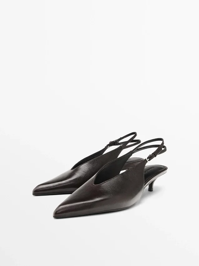 Leather High-Heel Mules Leather High-Heel Mules
