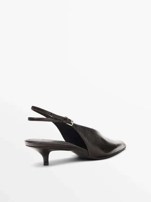 Leather High-Heel Mules Leather High-Heel Mules