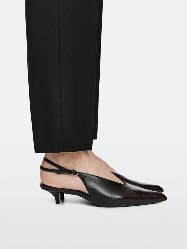 Leather High-Heel Mules Leather High-Heel Mules