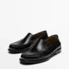Leather Loafers with Glossy Finish