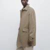 Lightweight Cotton Blend Trench Coat