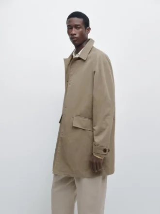 Lightweight Cotton Blend Trench Coat