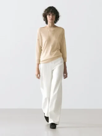 Lightweight Wool and Linen Blend T-Shirt