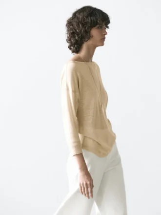 Lightweight Wool and Linen Blend T-Shirt