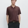 Linen and Cotton Short Sleeve Polo Shirt
