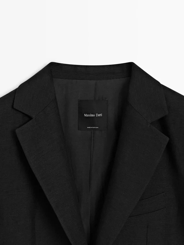 Linen Blazer with Pockets Linen Blazer with Pockets