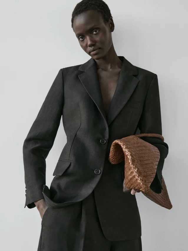 Linen Blazer with Pockets Linen Blazer with Pockets