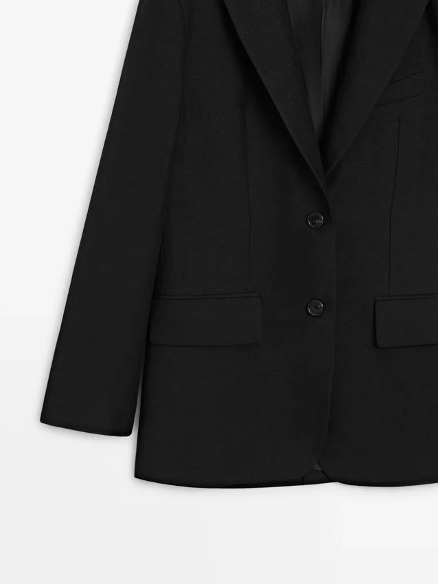 Linen Blazer with Pockets Linen Blazer with Pockets