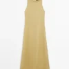 Linen Halter Midi Dress