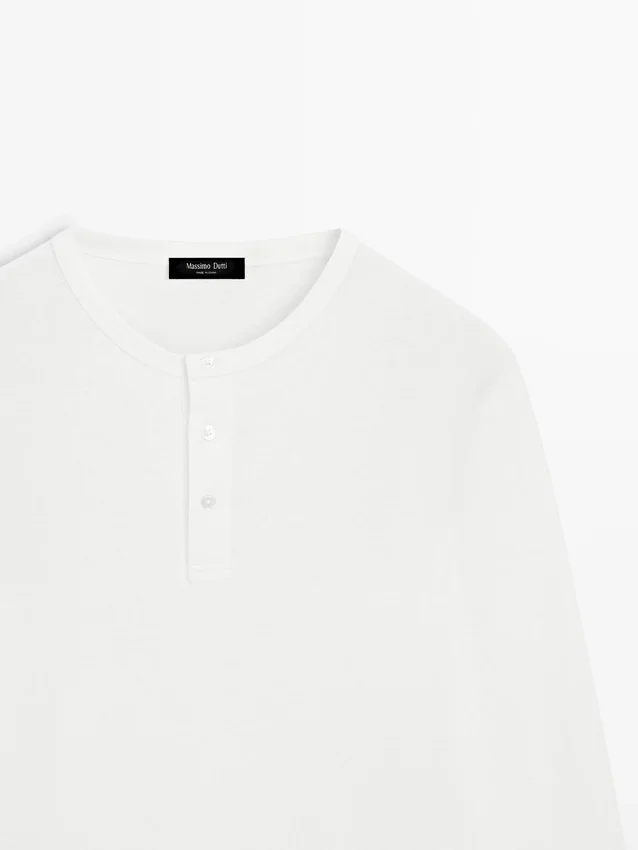 Long Sleeve Henley Neck T-Shirt Long Sleeve Henley Neck T-Shirt