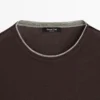 Long Sleeve T-Shirt with Double Layer Trim