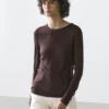 Long Sleeve T-Shirt with Double Layer Trim