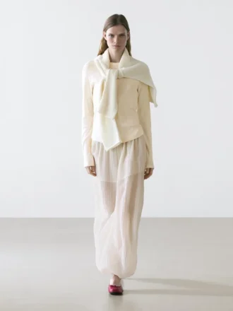 Long Sleeve T-Shirt with Rounded Hem