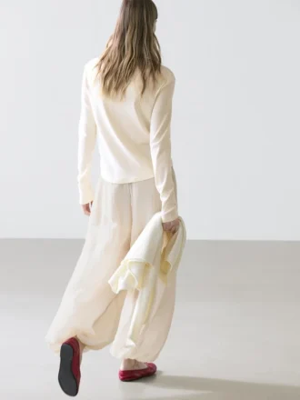 Long Sleeve T-Shirt with Rounded Hem