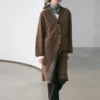 Long Suede Leather Coat