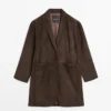 Long Suede Leather Coat