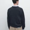 Merino Wool Crew Neck Knit Sweater