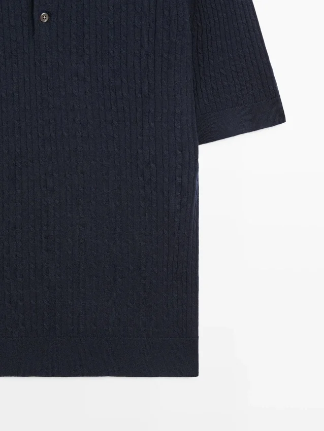 Merino Wool Knit Polo Sweater Merino Wool Knit Polo Sweater