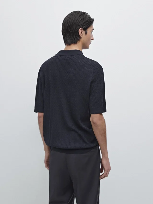 Merino Wool Knit Polo Sweater Merino Wool Knit Polo Sweater