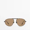 Metal Aviator Sunglasses