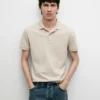 Micro-Textured Cotton Piqua Polo Shirt
