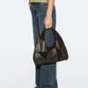 Mid-Size Patchwork Suede Leather Bag Mid-Size Patchwork Suede Leather Bag