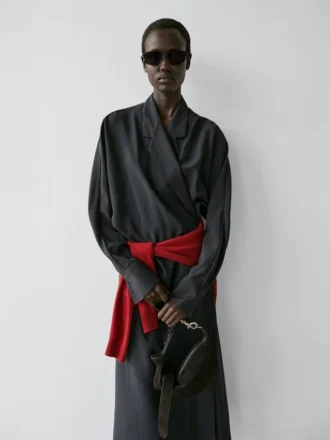 Midi Dress with Draped Detail