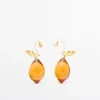 Mini Glass Lemon Earrings