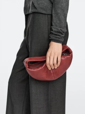 Mini Nappa Leather Half-Moon Bag